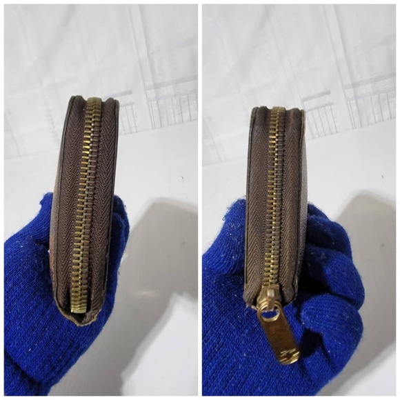 Authentic Louis Vuitton Damier Ebene Canvas Zippy Wallet Brown - Picture 8 of 16